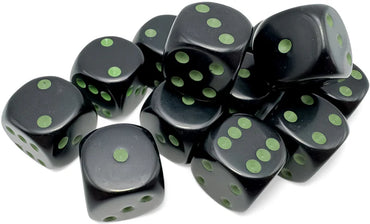 Chessex 16 MM - Opaque - Black/Green