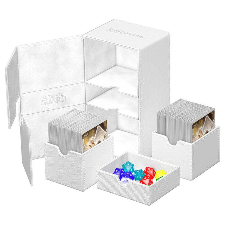 Ultimate Guard Twin Flip N Tray 200+ - Xenoskin - White