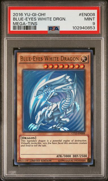 BLUE-EYES WHITE DRAGON - PSA MINT 9